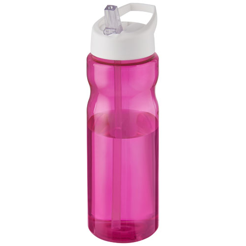 Bouteille de sport à couvercle 650ml personnalisée H2O Active® Base Magenta / Blanc